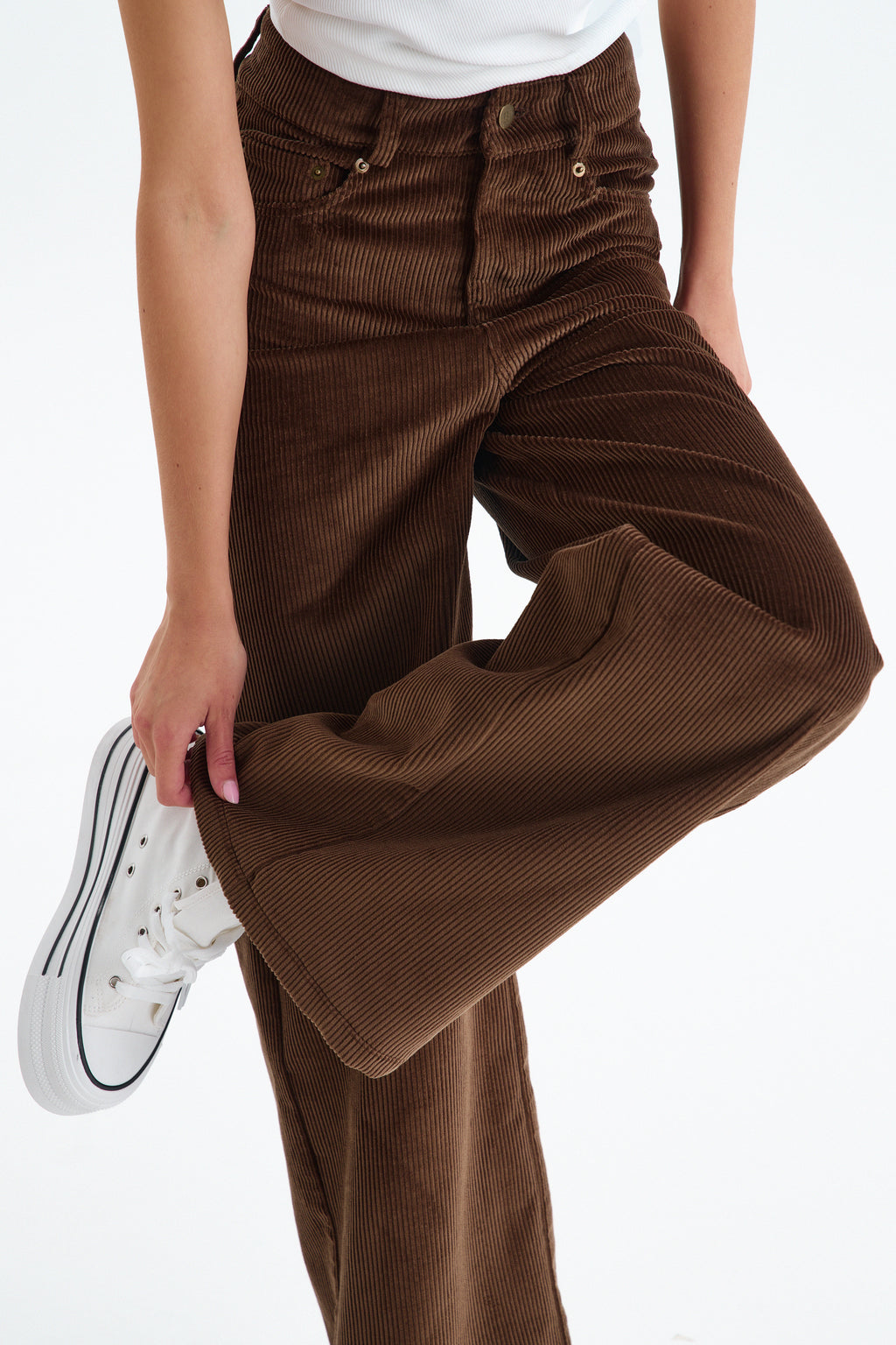 Вельветові штани Wale Walnut